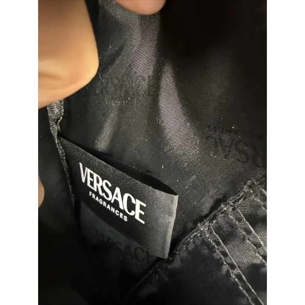 Versace Men's Fragrances Luxury Belt Bag Black Waist Travel Fanny Pack